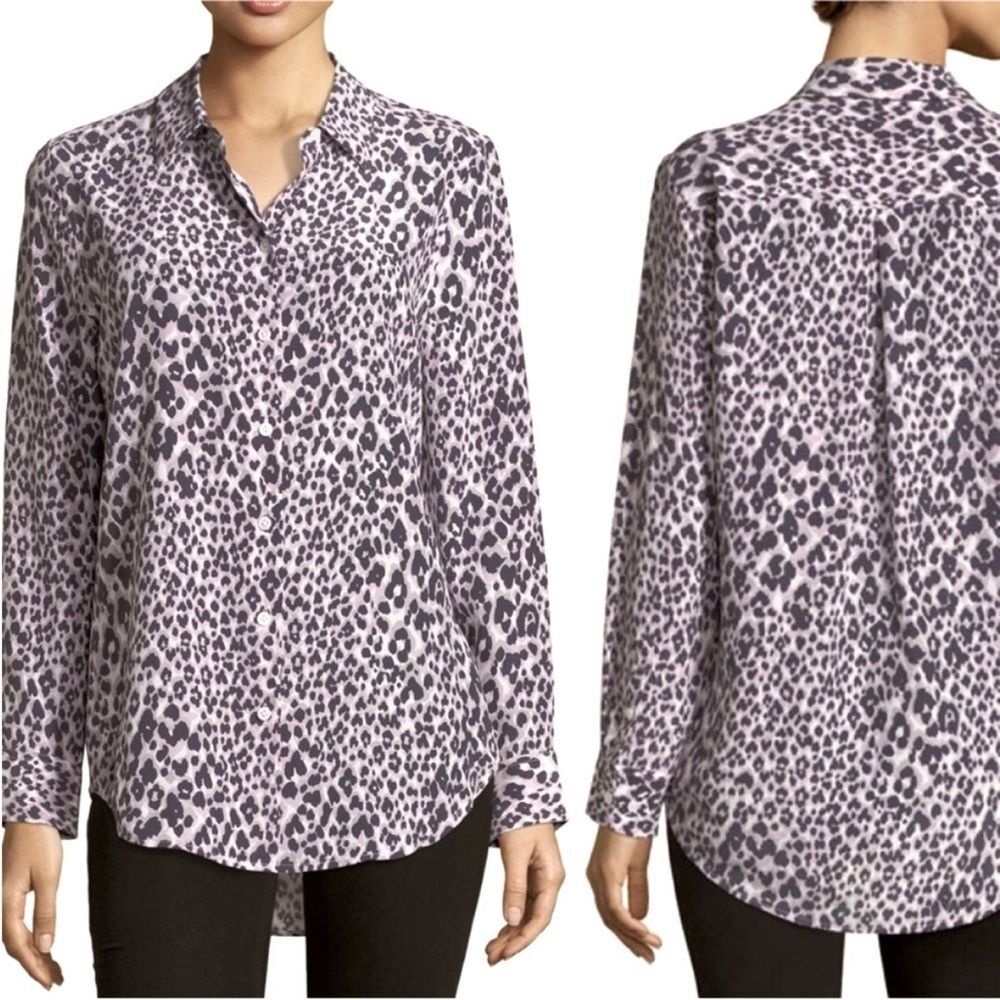 Equipment Equipment Essential Leopard Silk
Blouse Large